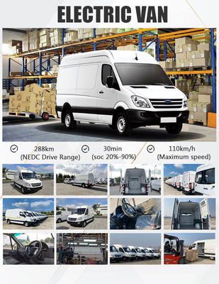 73.6kWh電気小型貨物ヴァン110km/H Electricのフリーザーのヴァン288kmの最大射程