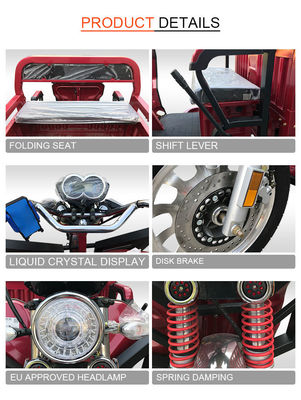 Jinpeng QL150eの仕事を耕作するための電気貨物三輪車の強い力