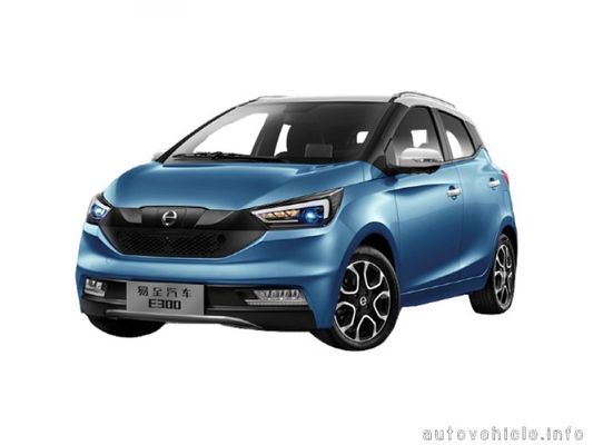 100km/h最高速度の電気自動車JMC EV3新しいエネルギーEV車のセダン302km NEDC